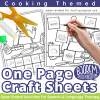 Thumbnail for Cooking Themed One Page Craft Sheets - Download